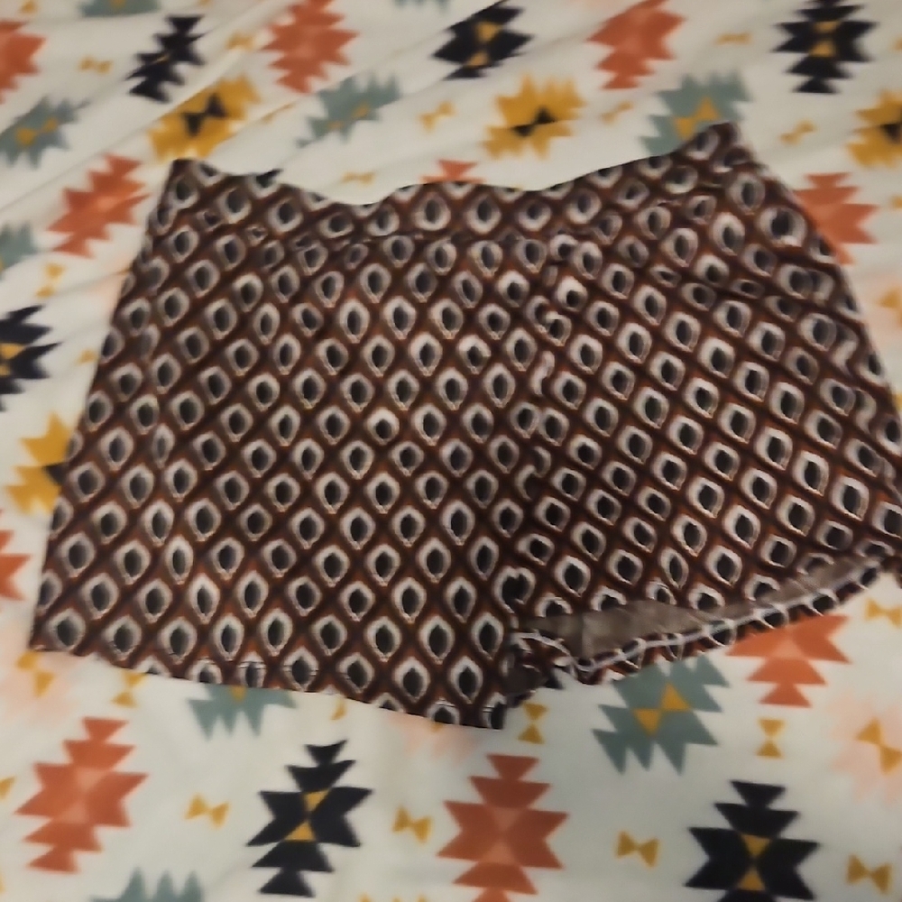 Stylish Brown Patterned Women's Skirt